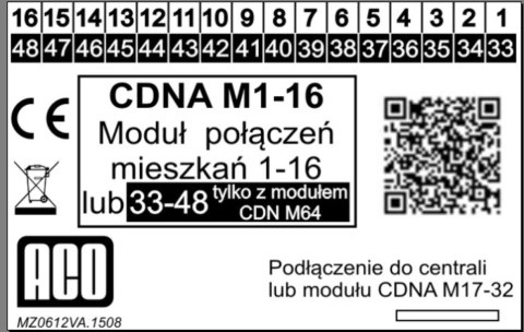 ACO CDNA M1-16 Moduł dzwonienia do centrali CDNA