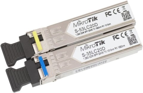 MODUŁ SFP MIKROTIK PAIR S-35LC20D + S-53LC20D 1,25G SM