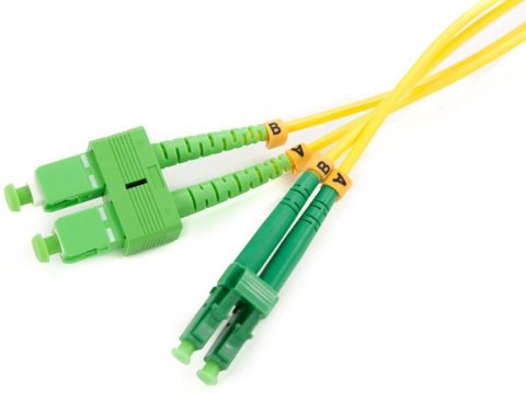 PATCHCORD ŚWIATŁOWODOWY SM 0,5M DUPLEX 9/125, SC/APC-LC/APC