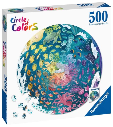 Ravensburger Puzzle 2D: Paleta kolorów. Ocean 500 elementów 17170