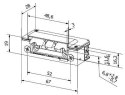 Elektrozaczep przeciwpożarowy HARTTE XSHD24R-C 24V DC rewersyjny z wyślizgiem