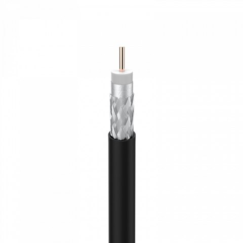 KABEL KONCENTRYCZNY Televes T-100 PE Fca KLASA A - 1m czarny