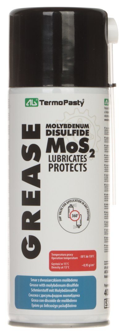 SMAR Z DWUSIARCZKIEM MOLIBDENU GREASE-MOS2/400 SPRAY 400 ml AG TERMOPASTY