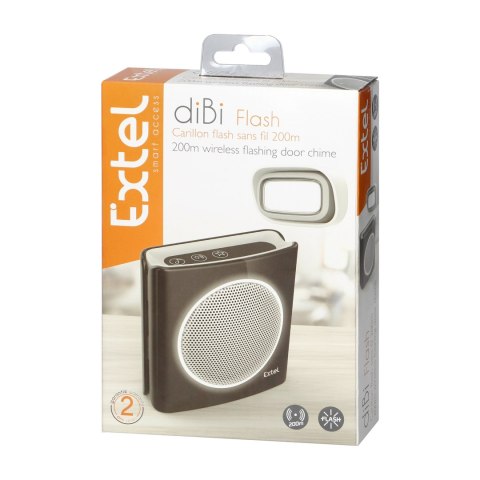 Dzwonek bezprzewodowy, bateryjny EXTEL diBi Flash, czarny