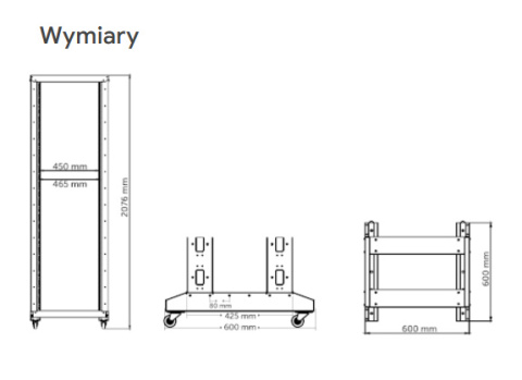 R46642 - stojak Rack 19'' 600x600x42U