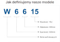 W6615/W - szafa Rack 19" - 600x600x15U (Rozłożona)