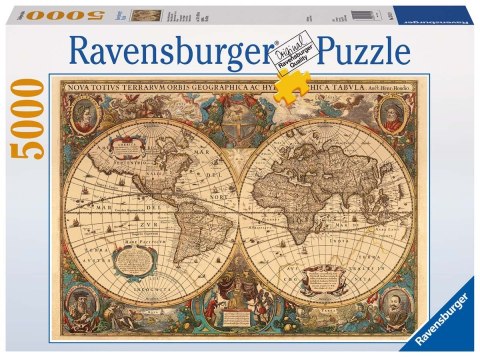 Ravensburger Puzzle 2D 5000 elementów: Dawna mapa świata 17411