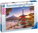 Ravensburger Puzzle 2D 1000 elementów: Fudżi i kwitnąca wiśnia 17090