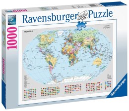 Ravensburger Puzzle 2D 1000 elementów: Polityczna mapa świata 15652