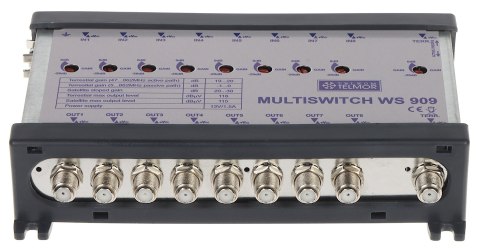 WZMACNIACZ MAGISTRALI MULTISWITCHOWEJ WS-909 9 WEJŚĆ / 9 WYJŚĆ TELMOR