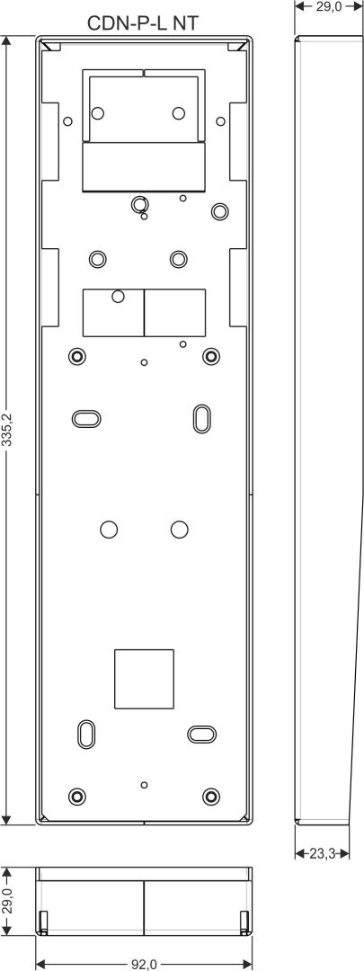 ACO CDN-P-L NT Puszka natynkowa duża CDN z daszkiem; 25689