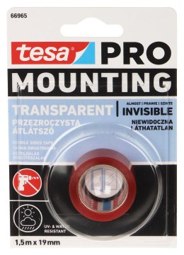 DWUSTRONNA TAŚMA MONTAŻOWA MOUNTING-PRO/TRANSPARENT/1.5X19 TESA