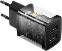 ŁADOWARKA SIECIOWA Baseus Compact Charger CCXJ010201 10.5W 2x USB-A CZARNA