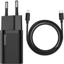 ŁADOWARKA SIECIOWA Baseus Super Si Quick Charger 1C TZCCSUP-L01 25W 1x USB-C PD 3.0 QC 3.0 + KABEL