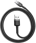 KABEL USB-A / USB-C Baseus Cafule CATKLF-BG1 100cm 3A QC 3.0 CZARNO-SZARY W NYLONOWYM OPLOCIE