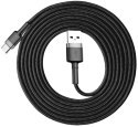 KABEL USB-A / USB-C Baseus Cafule CATKLF-CG1 200cm 2A QC 3.0 CZARNO-SZARY W NYLONOWYM OPLOCIE