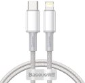 KABEL USB-C / Lightning iPhone Baseus Cafule CATLGD-02 1m 20W PD Quick Charging BIAŁY W OPLOCIE