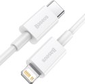 KABEL USB-C / Lightning iPhone Baseus Superior CATLYS-A02 1m 20W PD Quick Charging BIAŁY PREMIUM