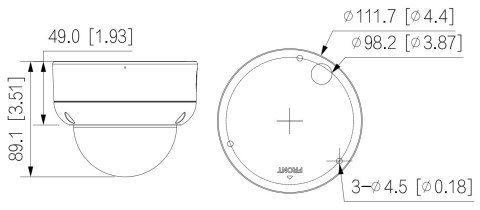 KAMERA WANDALOODPORNA IP IPC-HDBW3541E-AS-0280B-S2-BLACK WizSense - 5 Mpx 2.8 mm DAHUA